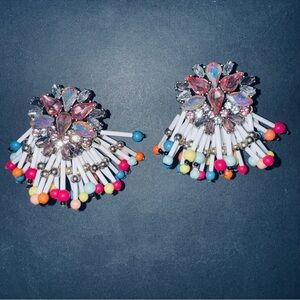 BaubleBar Colorful beaded statement earrings